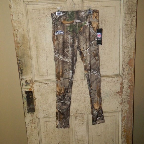 Majestic Zubaz Seattle Seahawks NFL Women Realtree Camo Leggings Pants M (W-42) - Picture 1 of 6